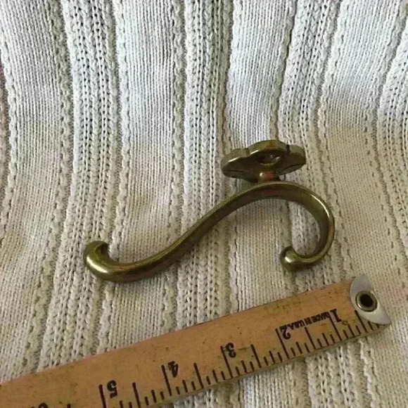 VTG Coat and Hat Brass Hook about 5" long - Picture 6 of 6